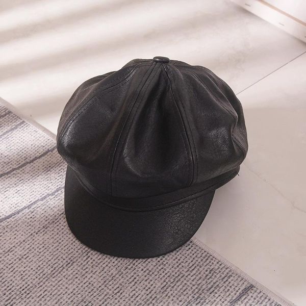 

stingy brim hats 2021 women's style candy color duck tongue beret simple casual octagonal cap autumn winter joker painter hat 07, Blue;gray