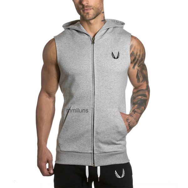 

zipper asrv fitness sweater wing embroidery q9dqr sweatshirt sleeveless vest sweat bgkgx