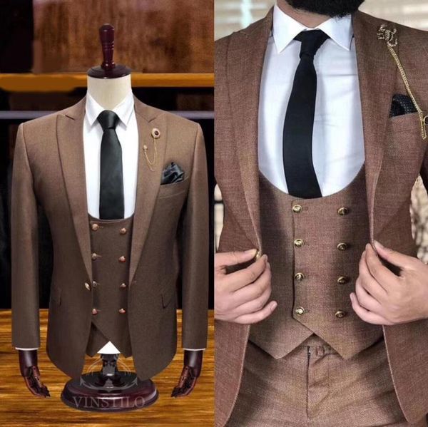 

fashion design one button jacket wedding party suits for man closure collar 3 pieces suit slim fit men blazer(jacket+pants+vest)1, White;black