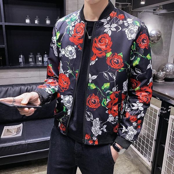 

2021 spring fashion print male jacket classic designer bomber jackets men party club outfit men oversize 5xl mens pattern jacket, Black;brown