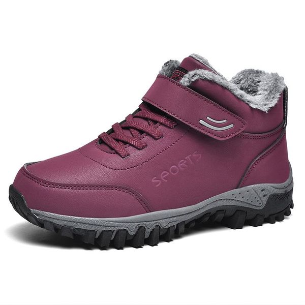 

2020 new ankle boots for women winter shoes female snow boots botas mujer warm plush shoes woman couple outdoor walking, Black