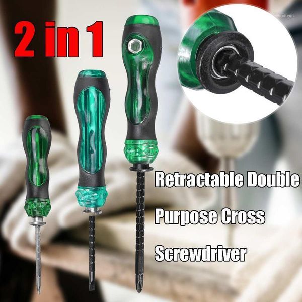 

2 in 1 dual-use screwdriver multi-function retractable diy repair screwdriver home industry hardware hand tools1