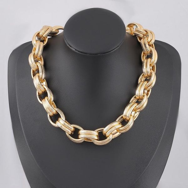 

chains find me simple alloy necklace thick chain for women fashion jewelry accessories, Silver