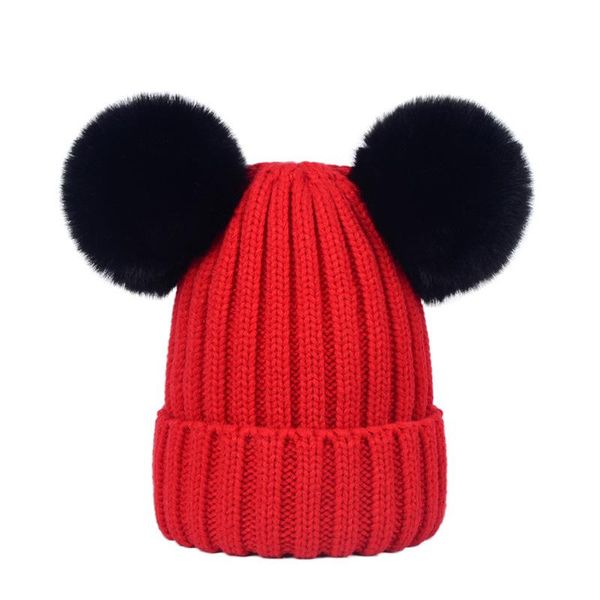 

beanie/skull caps extra warm plus super winter beanie skully for women kids children girls boys knitted hat cap pompom pompon chapeau femme, Blue;gray