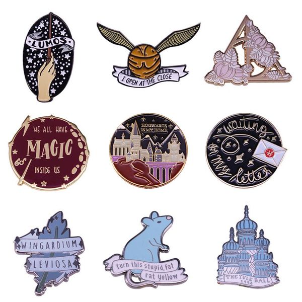 

p5296 dongmanli movie hard enamel pins women men badge backpack collar lapel fashion jewelry, Gray