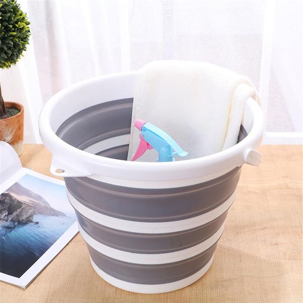 

5/10 l foldable bucket car wash bucket outdoor fishing round bathroom kitchen bucket large capacity fishing cami bbyhzk