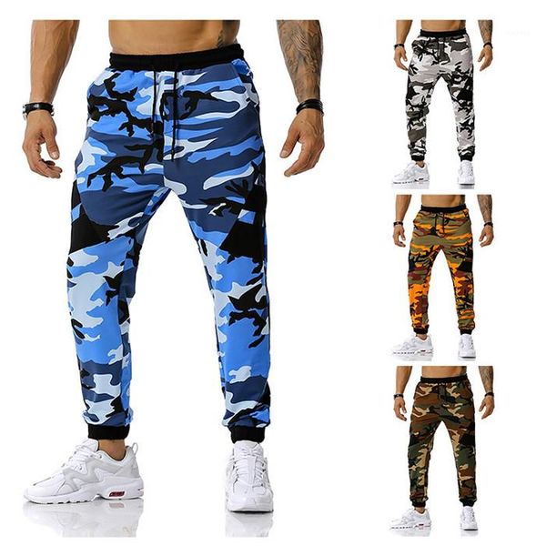 

loose casual pencil pants fashion pockets drawstring fitness sweatpant for men mens camouflage jogger trousers plus size, Black