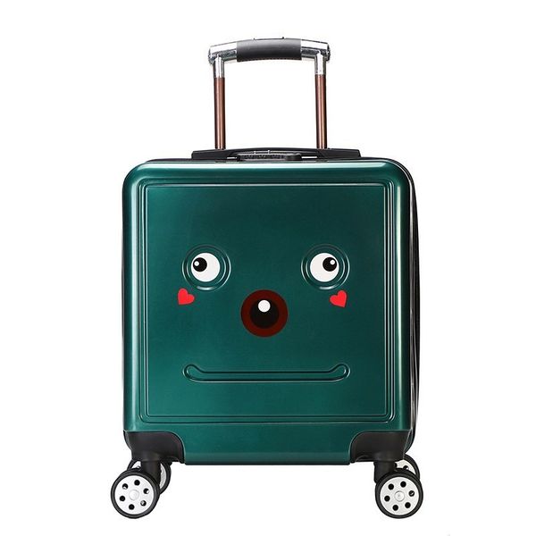 

18 inch cute cartoon students trolley case child travel luggage kids rolling suitcase fashion wheels boy boarding box lj201114