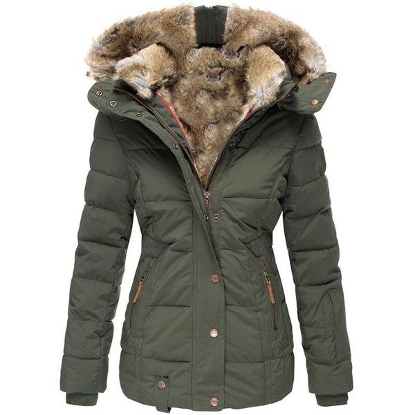 

women's jackets cotton padded overcoat women hooded plus size winter jacket slim long parka casual black coat female mujer 2021 #t2g, Black;brown