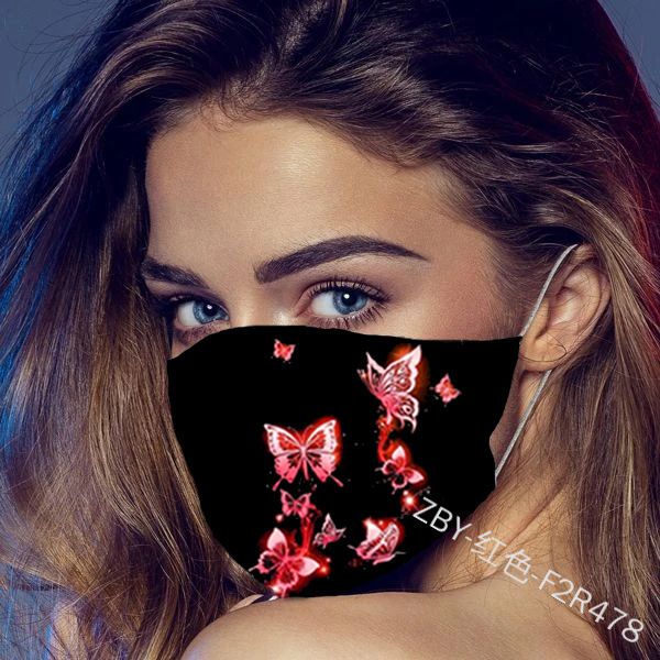 

u5xb9u designer mask boys girls black butterfly personalized pattern fashion face masks dustproof haze printed facemask 2 n