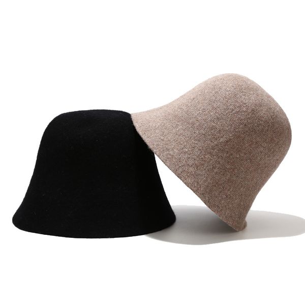 

2021 winter fashion wool bucket hat ladies autumn formal fisherman hat travel retro felt hat women caps