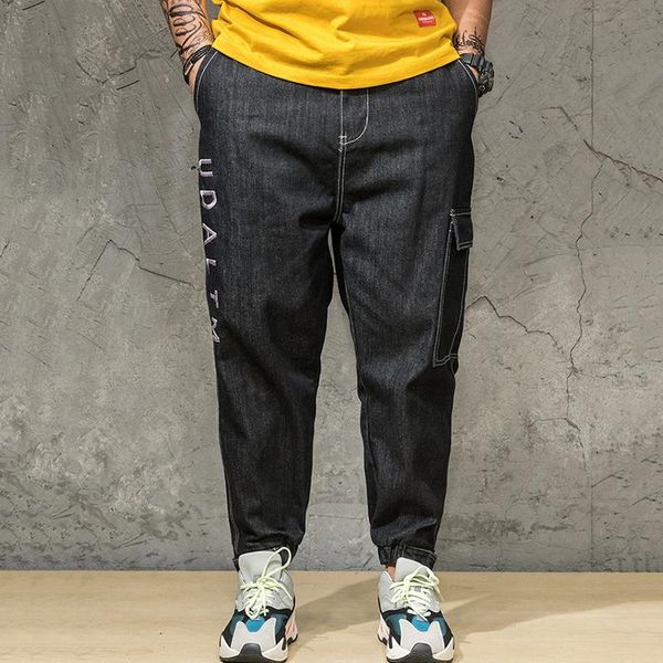 

men's jeans denim trousers men leggings pants large size brand long classic clothing casual oversized 30-46, Blue