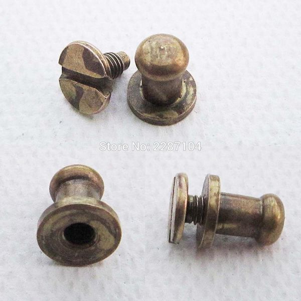 

12pcs mini pure copper round head screwback screw back jewelry chest box cabinet furniture drawer dollhouse door pull knob 5mm wmtdjg