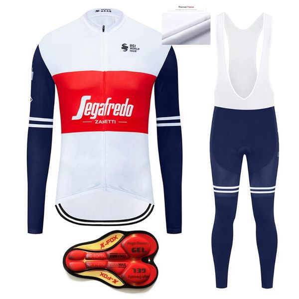 

winter 2020 cycling clothing long sleeve jersey mens pro team warm set mtb clothes thermal fleece ropa ciclismo uniforme pants, Black;blue