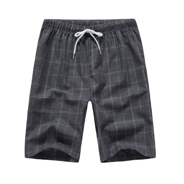 

shorts pants men casual loose high waist drawstring elastic waist comfort plaid shorts running pants pantalon hombre, White;black