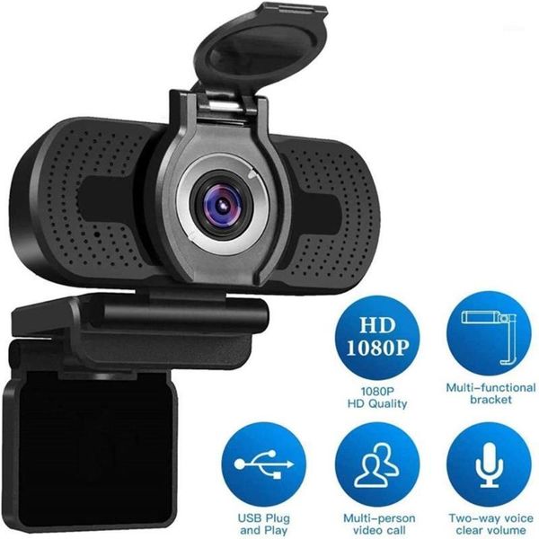

webcams usb camera hd 1080p computer with dust cover webcam for webcast video conference full camara web para pc1