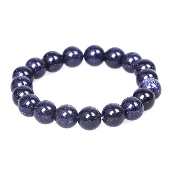 

new natural stone men bracelets brazil crystal blue sand stone bracelet yuki healing energy bracelets lucky star bracelet, Black