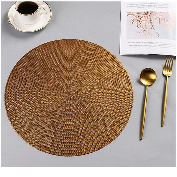 

placemat kitchen table mat christmas restaurant round pvc nordic anti-scalding insulation table mat steak pad s sqcogf