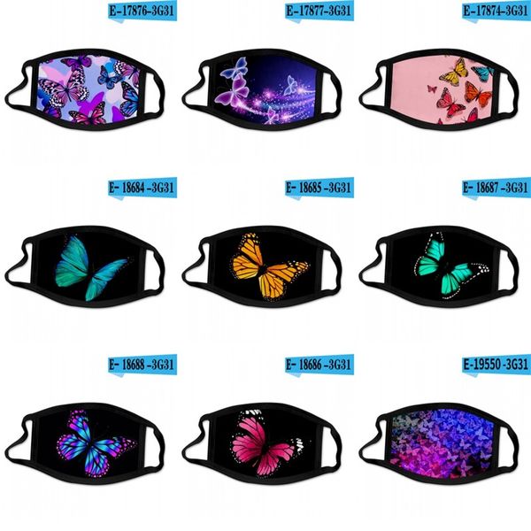 

designer face mask for children personality butterfly mask fashion 3d printing anti-dust breathable washable mask shi 4 g2
