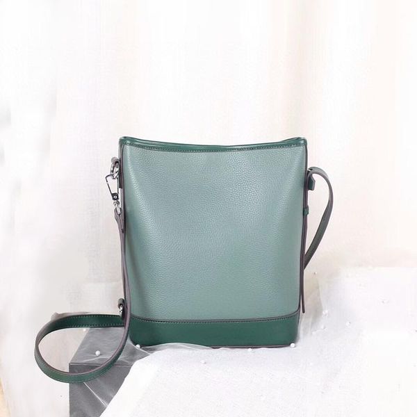 

layer leather bucket bag, shoulder & cross body wear, women genuine leather messenger bag, 100% natural cowhide, da-n63222