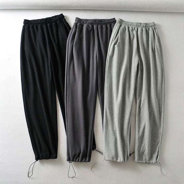 

solid summer color new women's fashion casual straight pants, bathroom and floor pants k4266, Black;gray