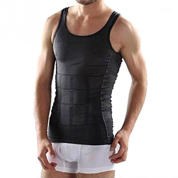 

selling mens sleeveless slimming tummy men professional body shaper ultra-elastic waist girdle vest1, Black;brown