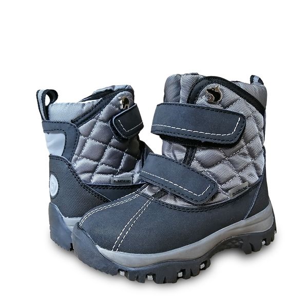 

new 1pair children kids boy natural wool winter warm boot kid fashion snow boot,ski boot -30 or -40 degrees y200404, Black;grey