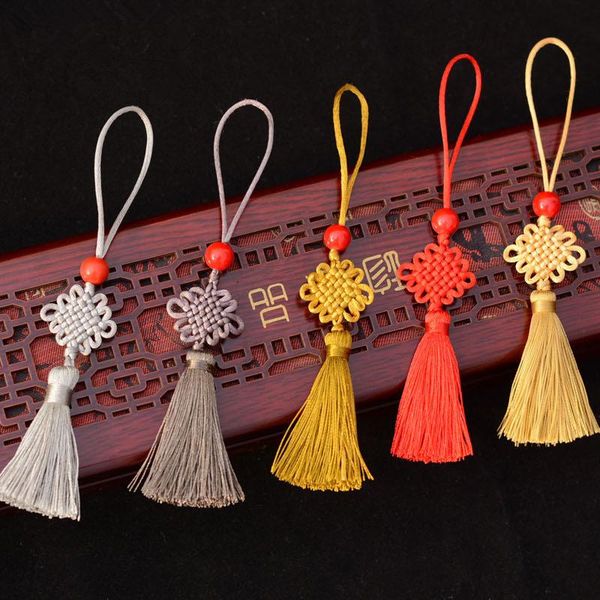 

5pcs chinese knots mini key tassels fringe garments jewelry accessories findings materials diy bookmark bag craft decor pendants h jllbze