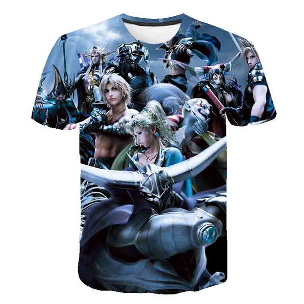 

japanese game final fantasy anime satanist moive graphic 3d print shirts aesthetic graphic anime men clothing