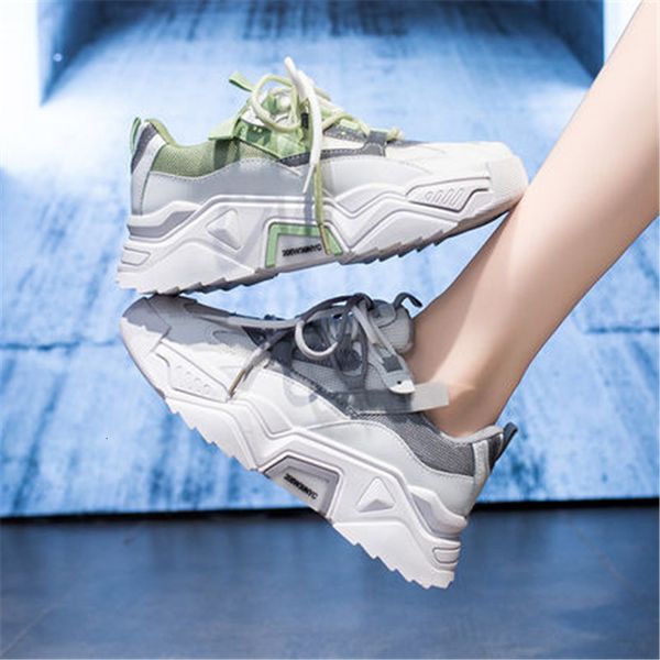 

female 2021 new fashion women's leather chunky dad's sneakers thick tennis soles white basket warm walking shoes j1uo, Black