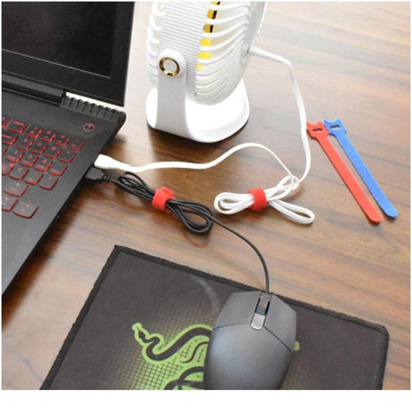 

50pcs reusable black cable cord ties tidy organiser nylon strap hook loop tool hook and loop cable ties multiple colour jlljvj