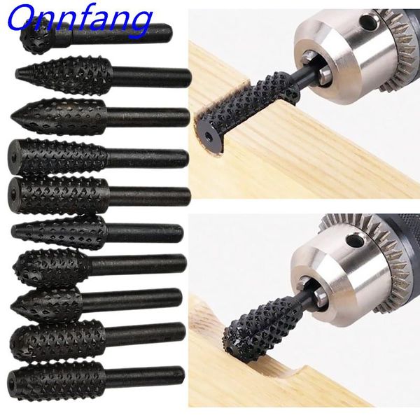 

onnfang популярные формы 1/4" хвостовиком rotary craft файлы углеродистая сталь роторная rasp файл рашпиль заусенцы биты размола деревообраб