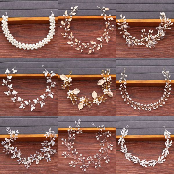 

bridal hair accessories wedding headband women accessories jewelry flower girls headband wedding tiara pearl headband headpiece, Silver
