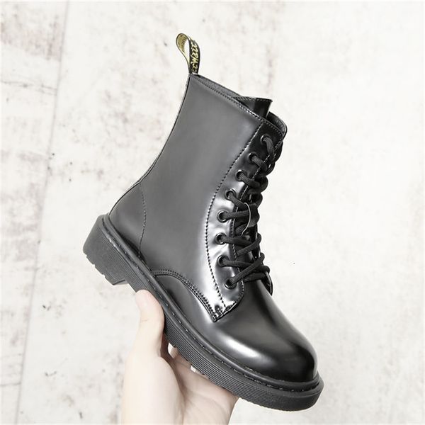 

warm 2021 new winter military wear women's leather shoes hiking mujer woman sport boots black 34-40 74db