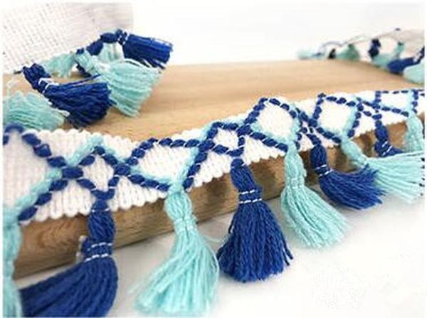 

lace 4.5cm cotton tassel fringe handmade rainbow color fringes tablecloths curtain bags decor lace for diy accessories 3yards h bbyuyc