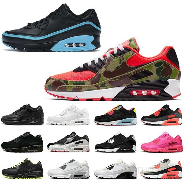 

2021 new men sneakers shoes classic 90 men casual shoes sports trainer cushion 90 surface breathable sports shoes 40-46 jg3a, Black