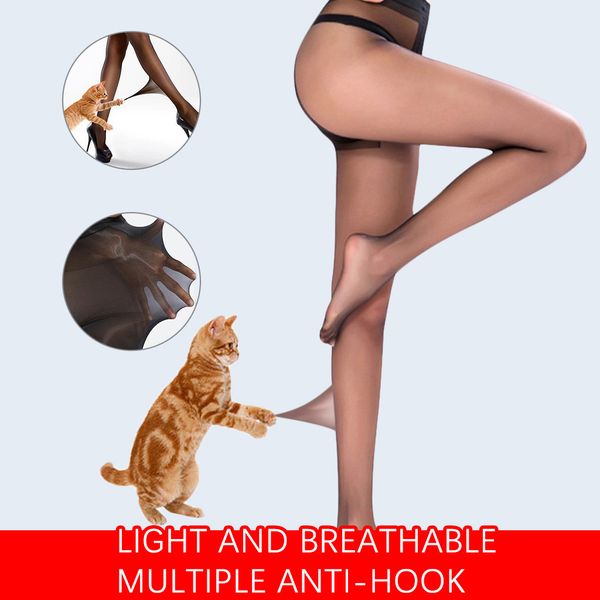 

women flexible unbreakable 15d translucent invisible breathable pantyhose lingerie hosiery stockings female, Red;black
