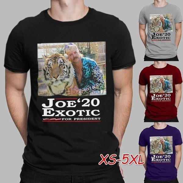 

joe'20 exotic for predident print foshion summer o-neck shirt joe exotic tiger king grophic tees plus size sport hooded sweatshirt hood