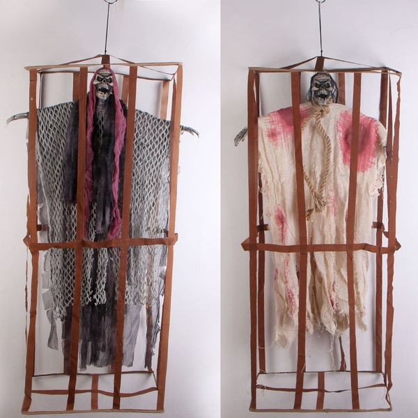 

5z6r7 halloween room escape decoration voice control big ktv luminous props ghost prisoners hanging fence hanging orfx bar ktv glowing props