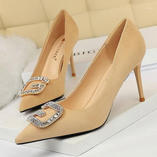 

women shoes high heels suede women pumps pointed womens heels shoes classic pumps female ladies wedding1, Black