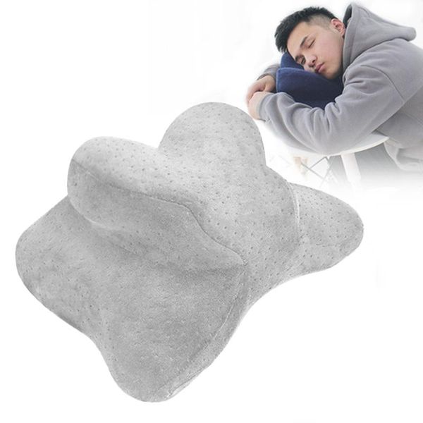 

desk nap pillow memory foam u-shaped headrest lumbar supporter seat cushion travel neck pillow with arm rest
