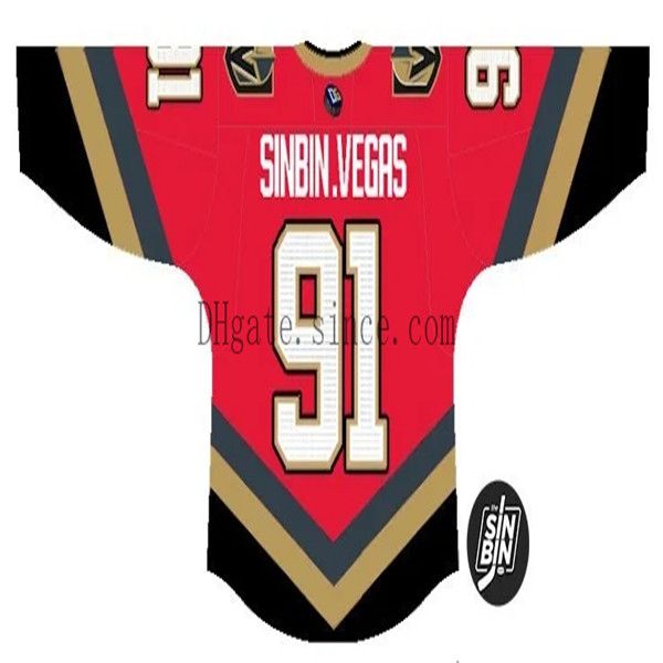 

customize vegas golden knights 2021 red retro fourth jersey 91 sinbin.vegas hockey any name any number size s-6xl, Black;red