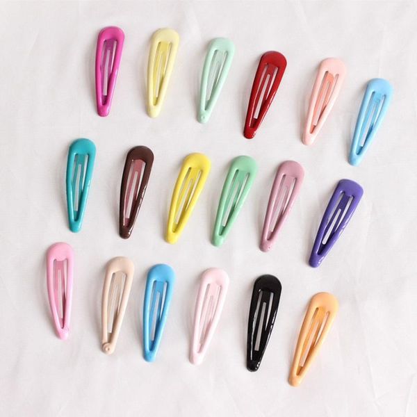 

10/20pcs/lot candy solid  color cute water drop hairpin children hairpin barrettes headwear girs headbands hair accessories1, Slivery;white