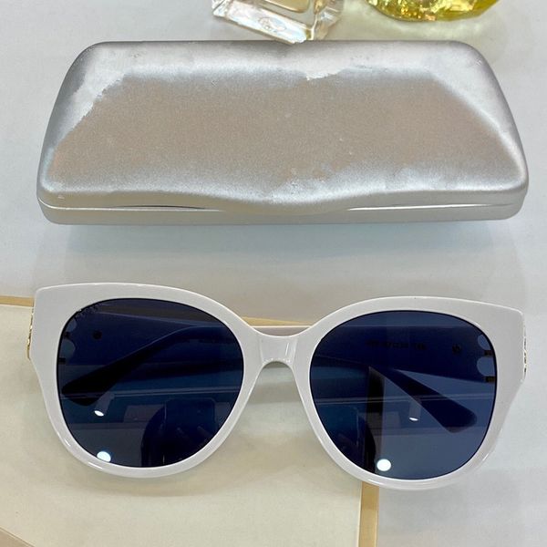 

0103sa women sunglasses butterfly frame plate full frame glasses inlaid with diamonds elegant classic glasses uv400 protective belt box, White;black