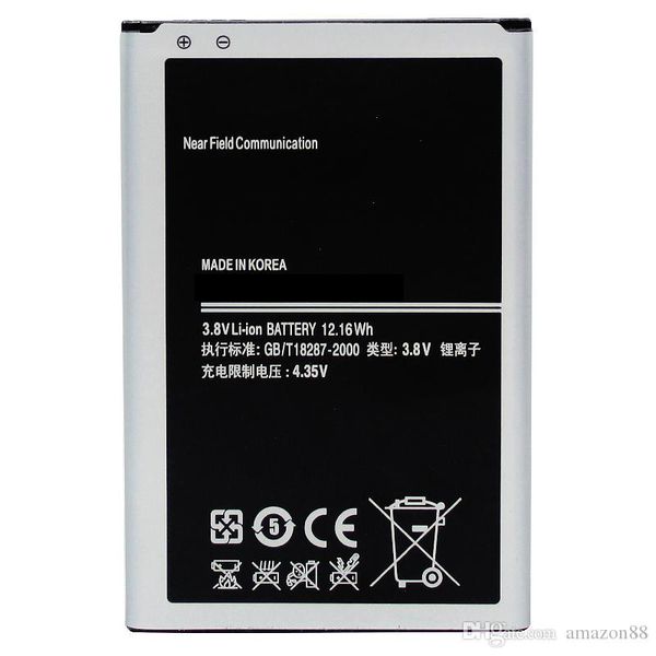 

new 2021b800be batteries for samsung galaxy note 3 n900 3200mah li-ion battery 200pcs/lot