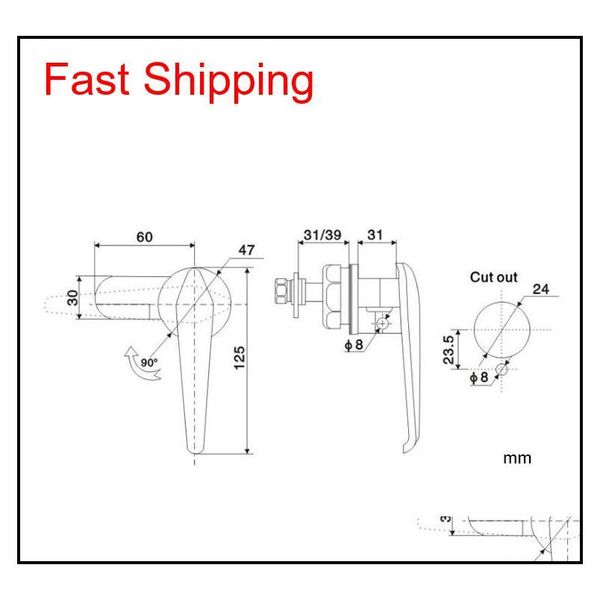 

electrical cabinet door handle knob cam lock distribution box lock mechanical lock hardware equipment re qylujp yh_pack