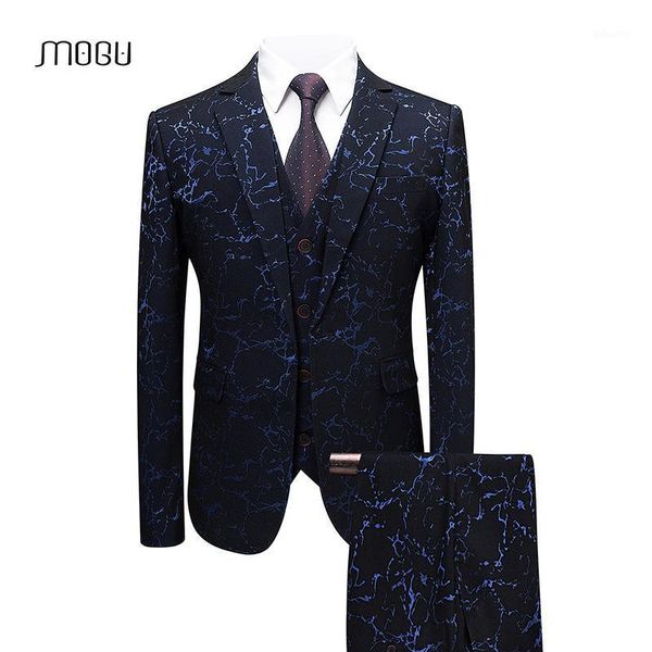 

mogu mens suits with pants 3 pieces homme costume 2020 spring slim fit party stage coat luxury floral large jacket 5xl 6xl1, White;black