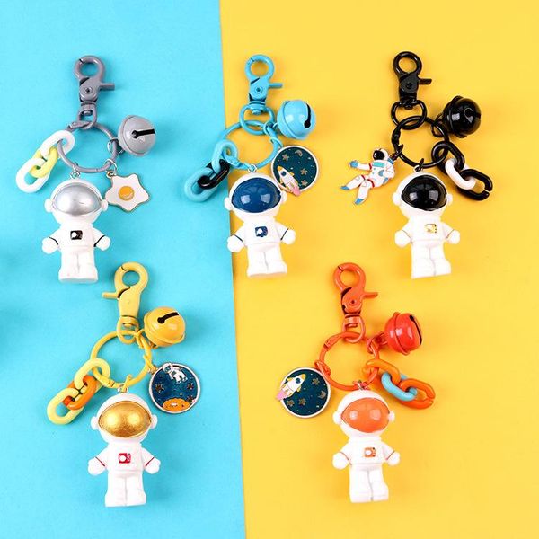 

keychains space astronaut key ring promotion small gifts creative cute car keys hanging boyfriend gift accessories, Silver