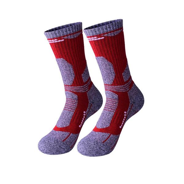 

sports socks women skiing spring autumn outdoor wear towel bottom for snowboarding hiking athletic keep warm ski, Black