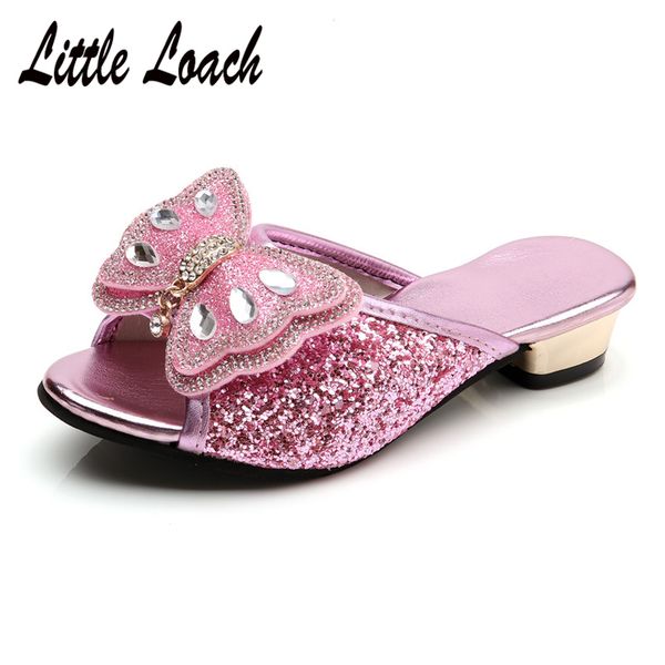 

дети принцессы пришивания платье обувь bowknot bling bling низкой пятки тапочки вскользь девушки партии свадебные кожаные туфли размер 26-36, Black;grey